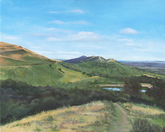 Oil artwork titled Above the Reservoir.