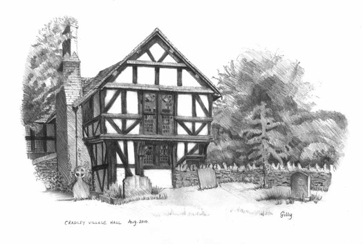 Medium unavailable artwork titled Cradley Village Hall.