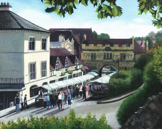Oil artwork titled Farmer's Market.