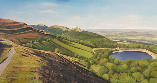 Oil artwork titled Late Summer on British Camp.