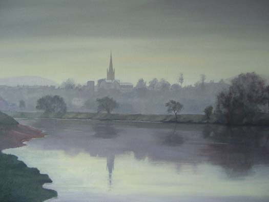 Oil artwork titled Ross-On-Wye.