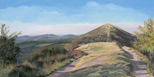 Oil artwork titled September on Perseverance Hill.