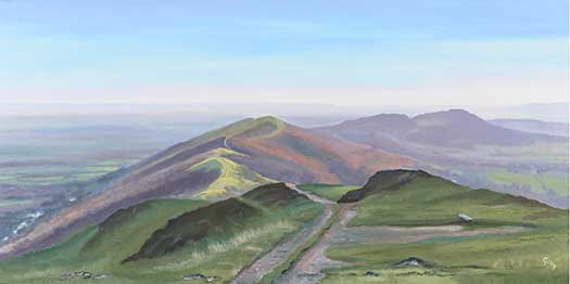 Oil artwork titled Sunshine On The Ridge.