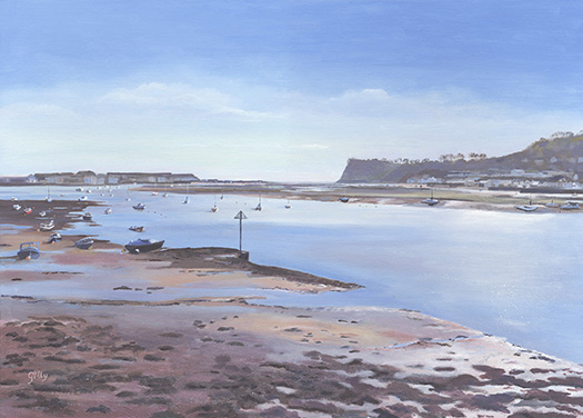 Oil artwork titled The Teign Estuary.