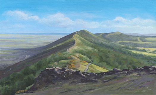 Oil artwork titled The Malvern Ridge.