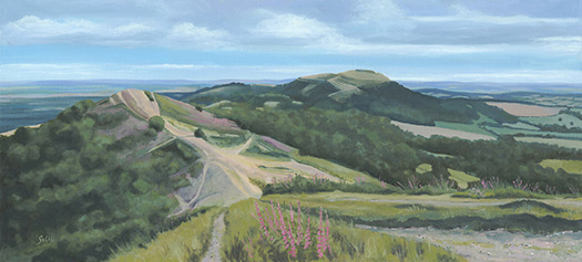 Oil artwork titled Walking towards the Camp.